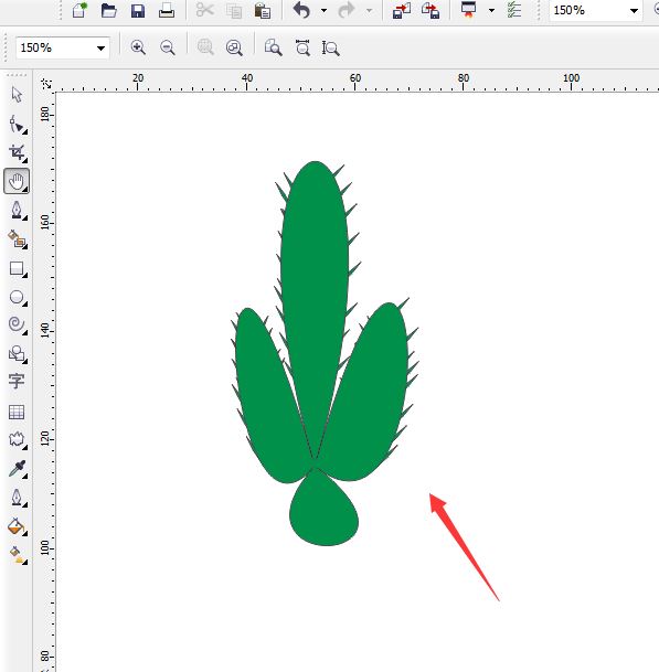 CorelDraw2019如何制作插画风格仙人掌?CorelDraw2019制作插画风格仙人掌的方法
