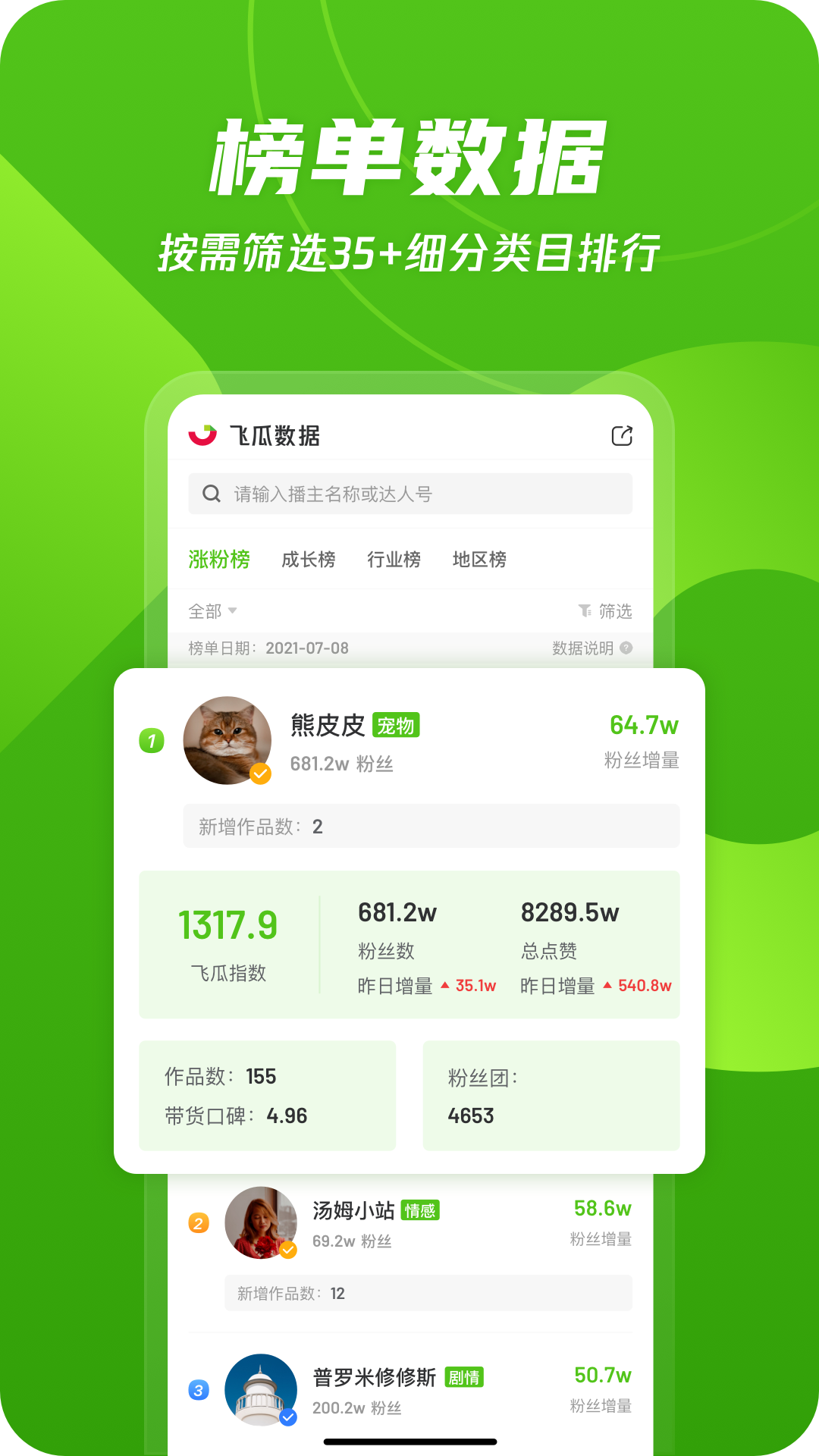 飞瓜数据截图