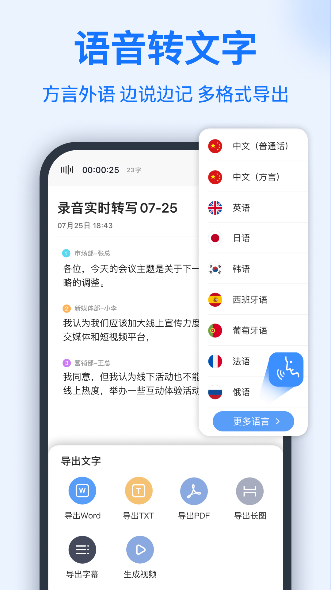语音转换文字截图