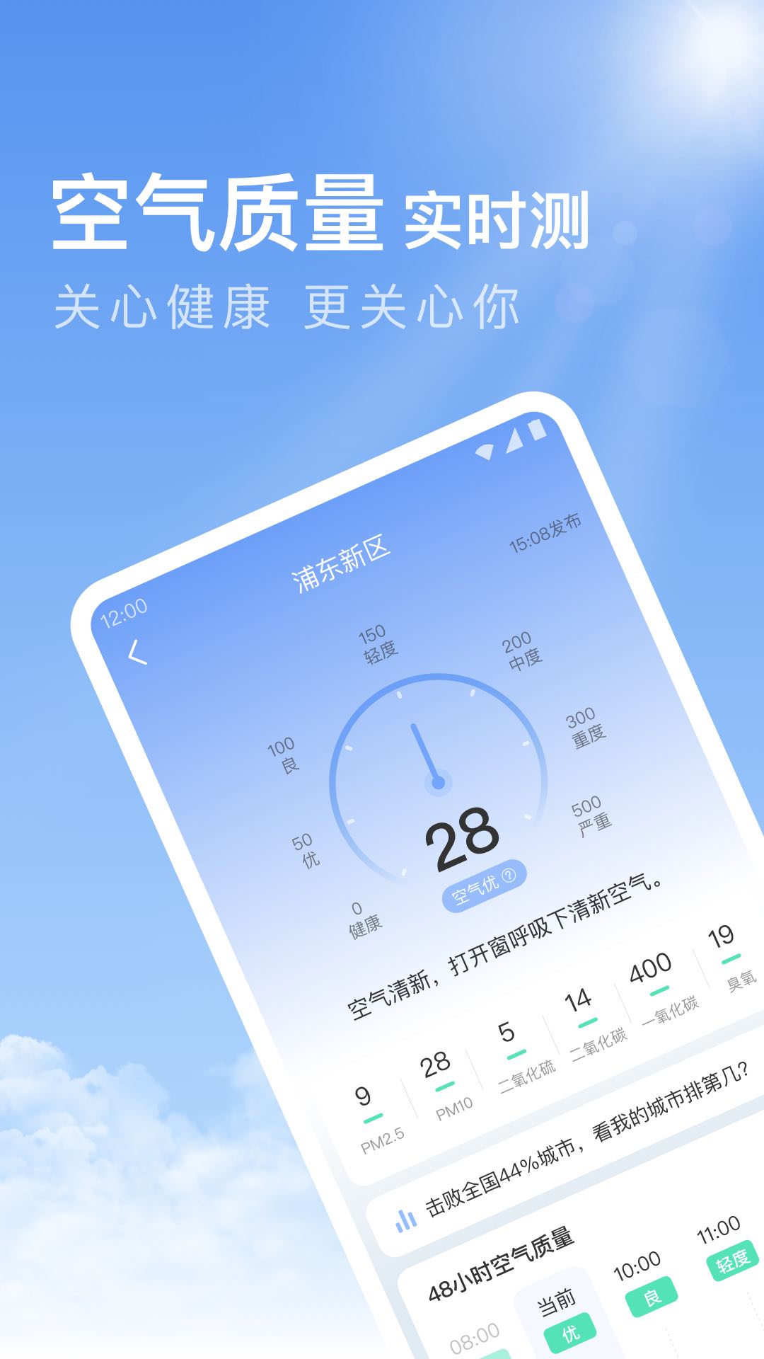 今日天气截图