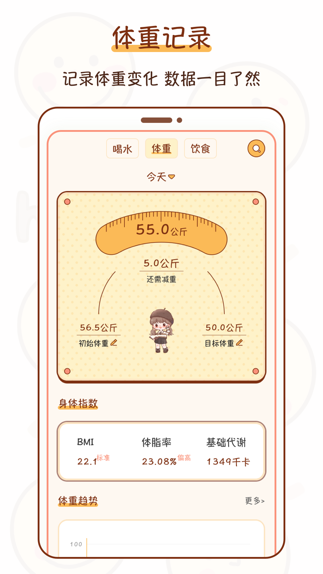 今日喝水提醒截图