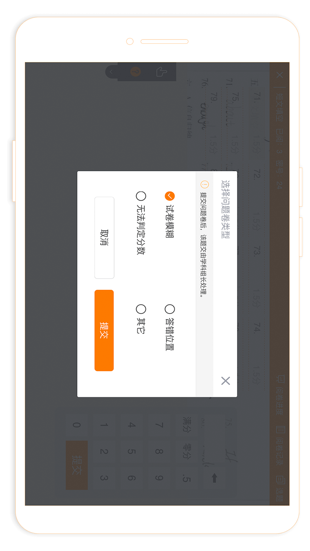 ESA阅卷截图