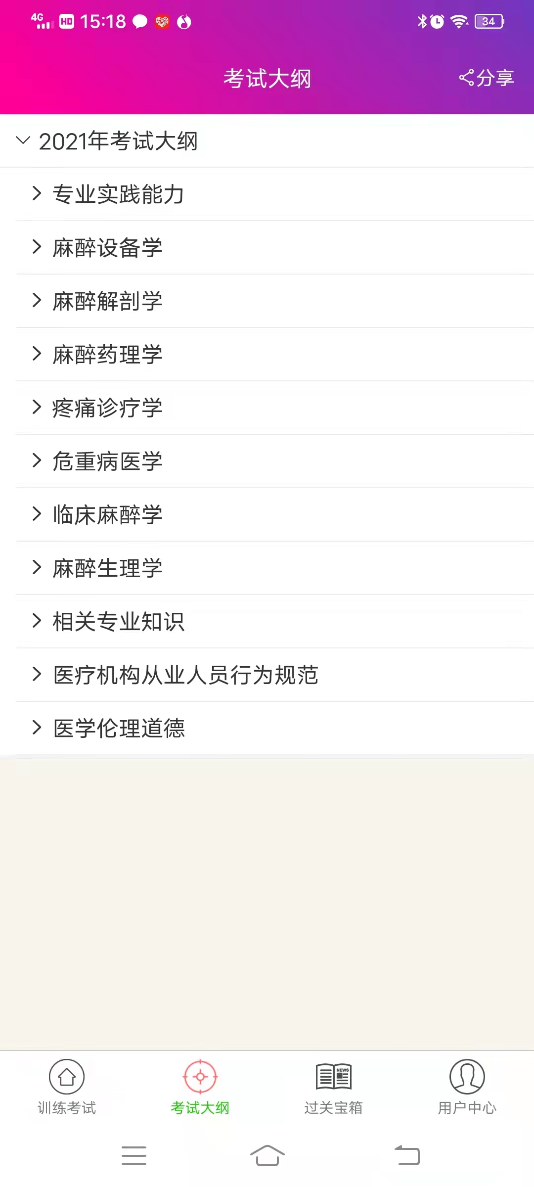 麻醉学主治医师总题库截图