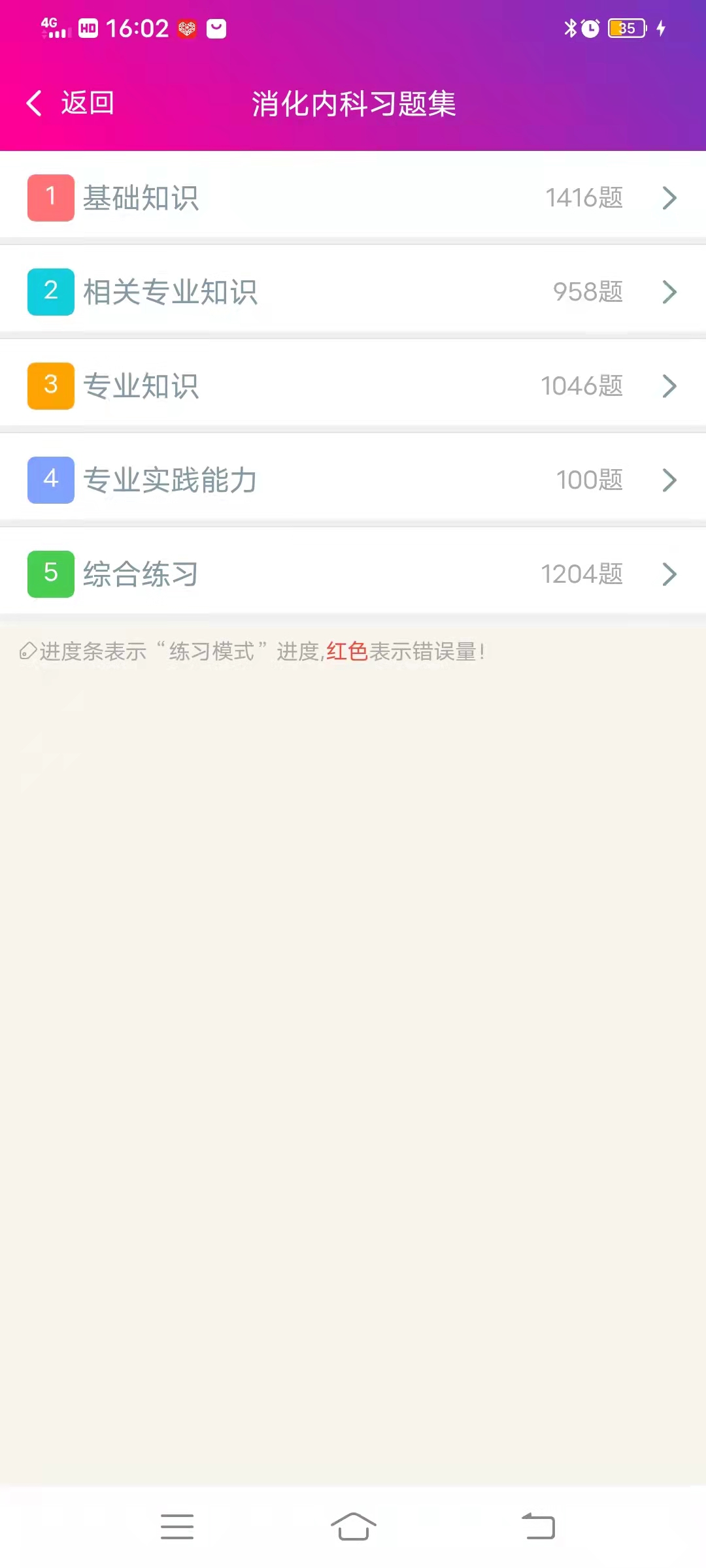 消化内科学主治医师总题库截图