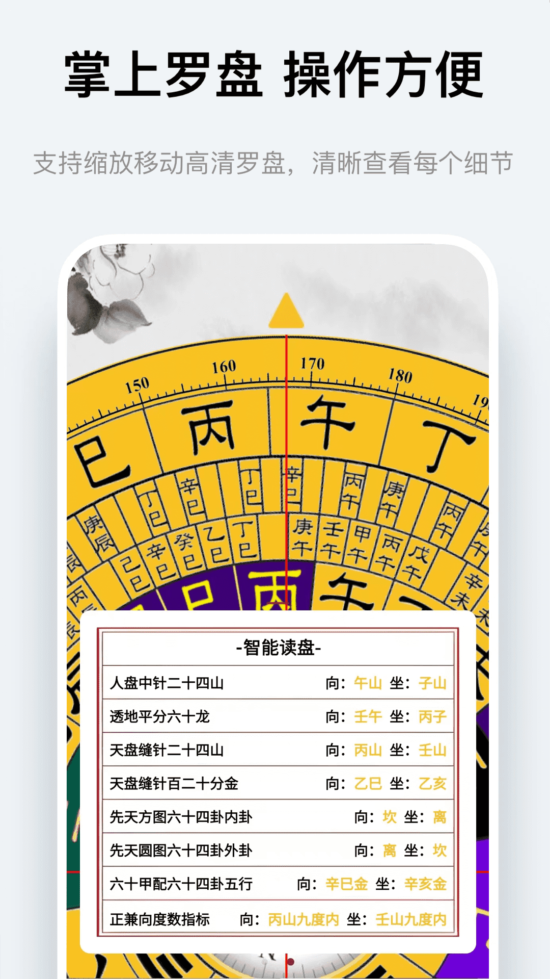 风水罗盘指南针截图