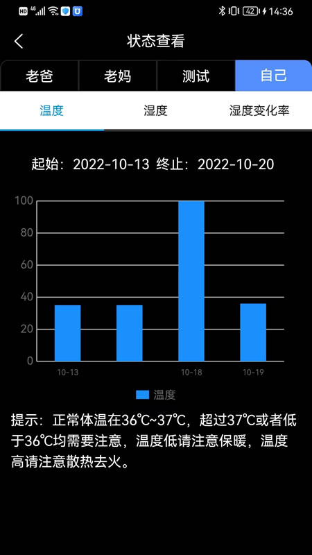 智能低血糖监测手环截图