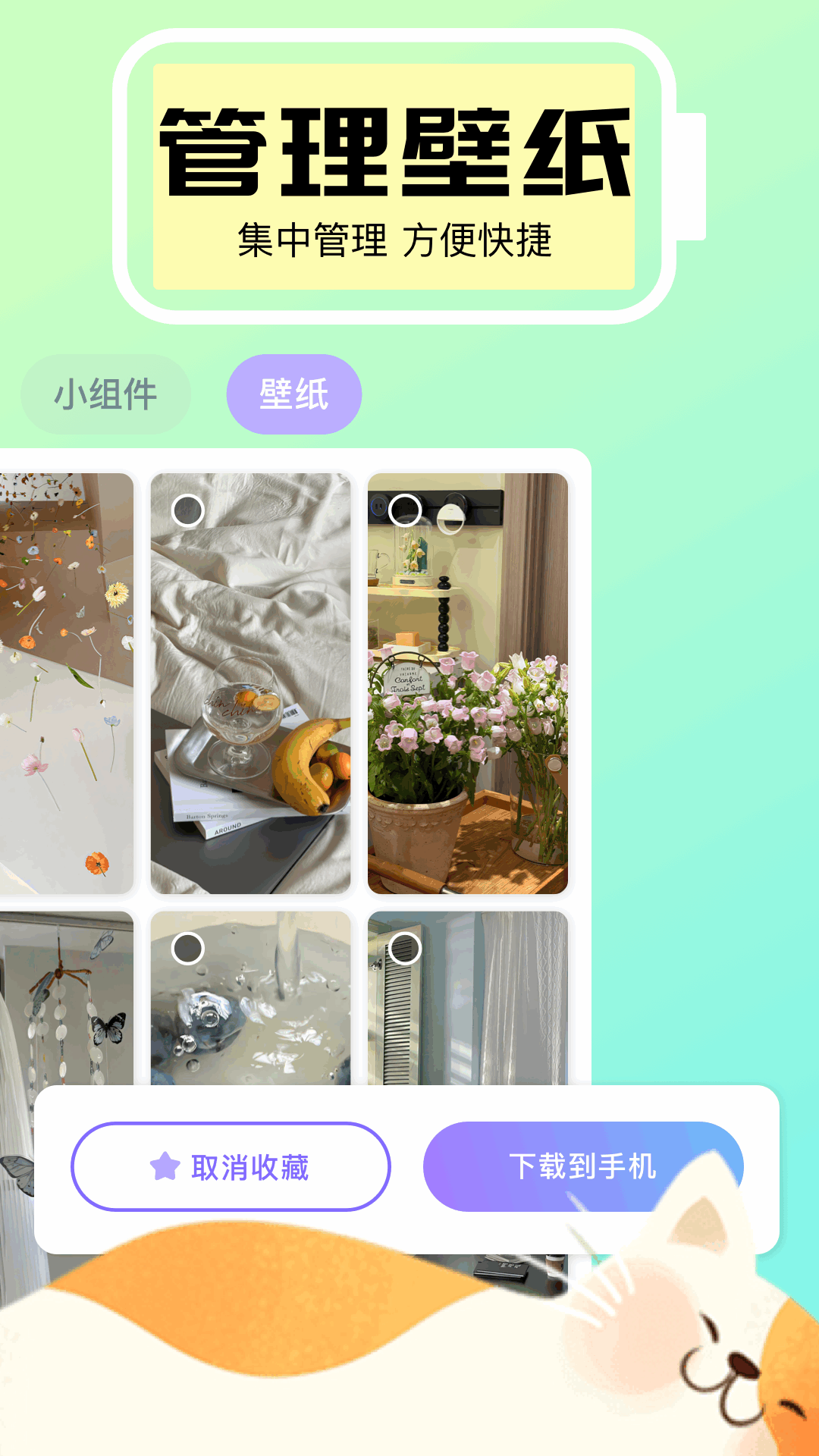 手机小组件截图