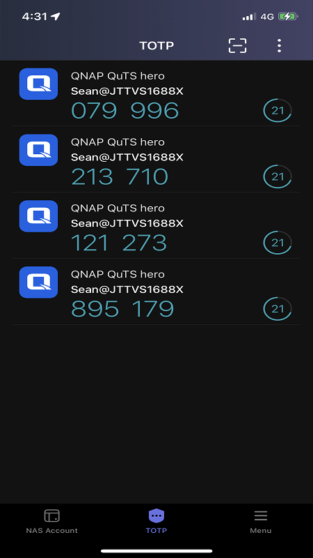QNAP Authenticator截图
