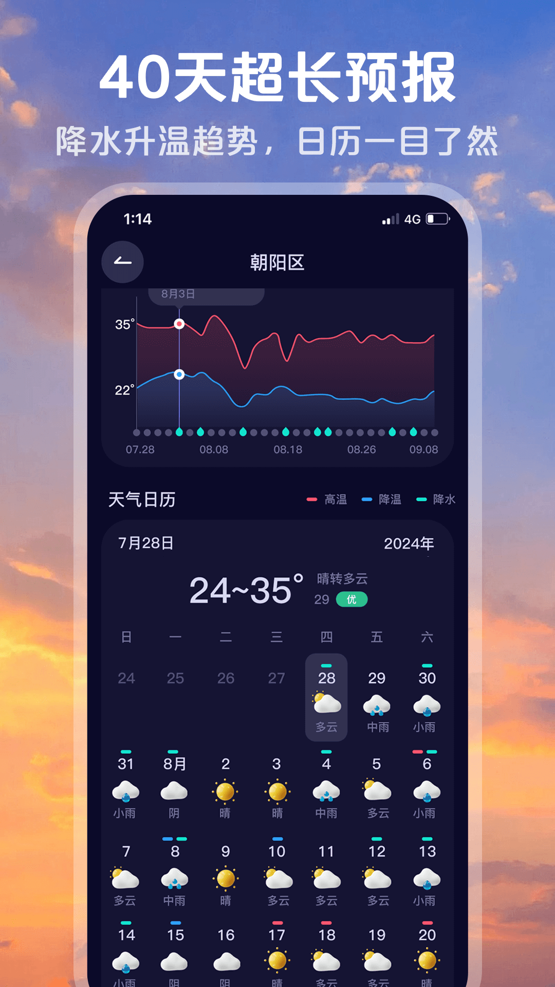 超准天气预报截图
