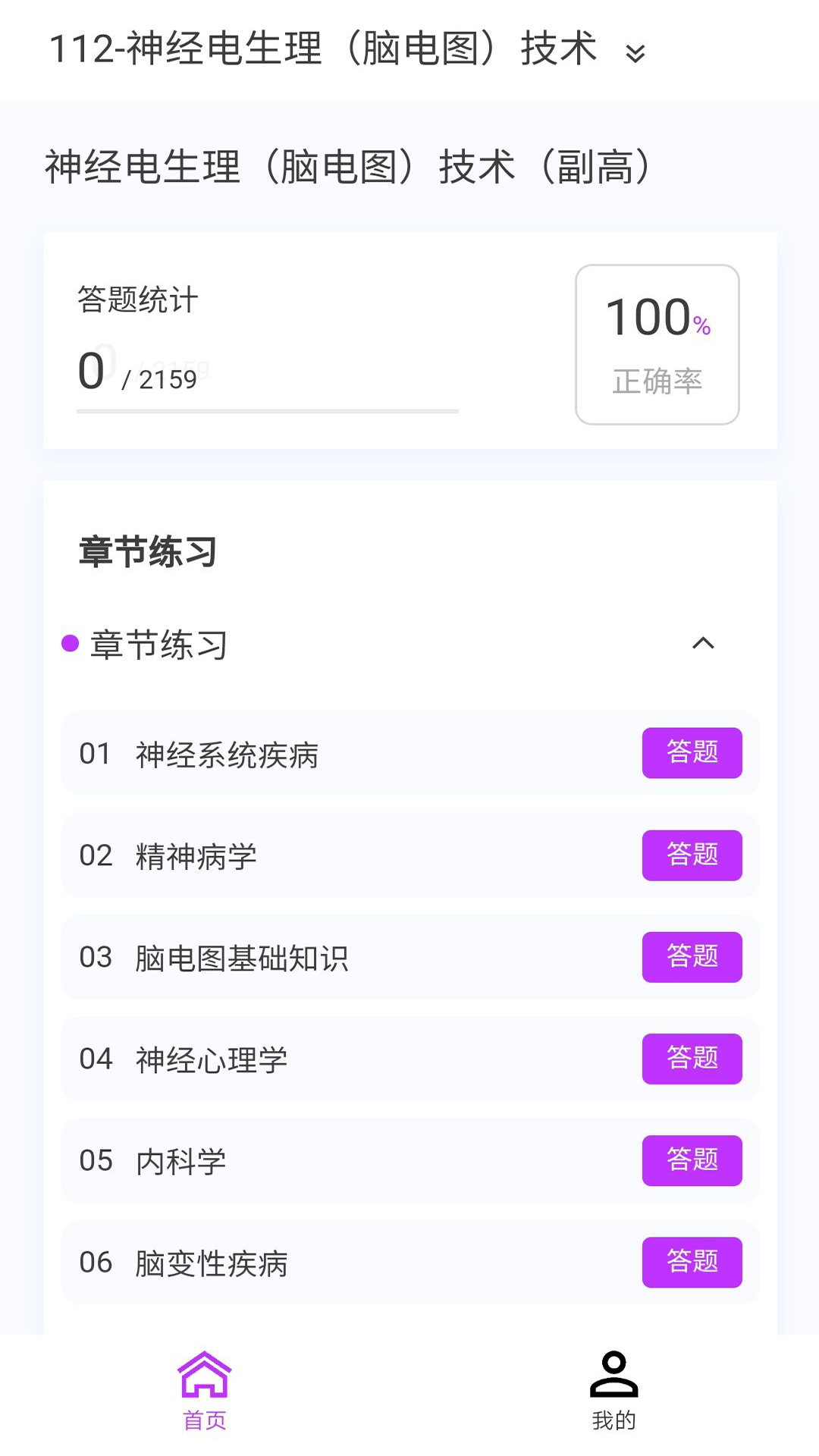 神经电生理技术新题库截图
