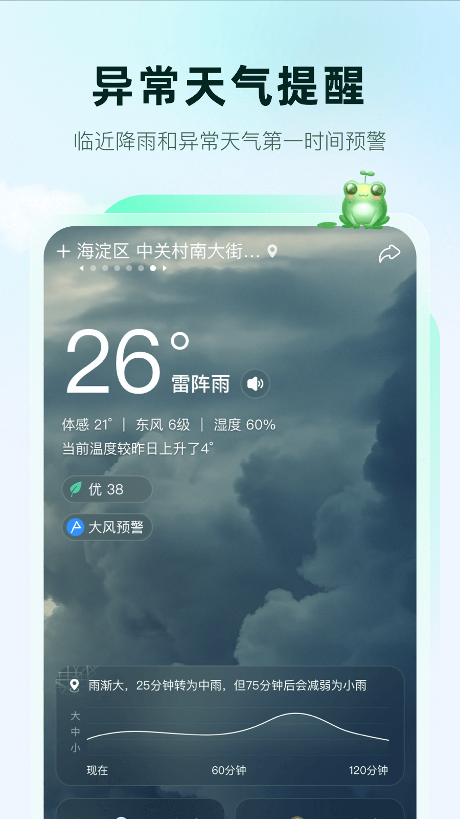 呱呱天气截图