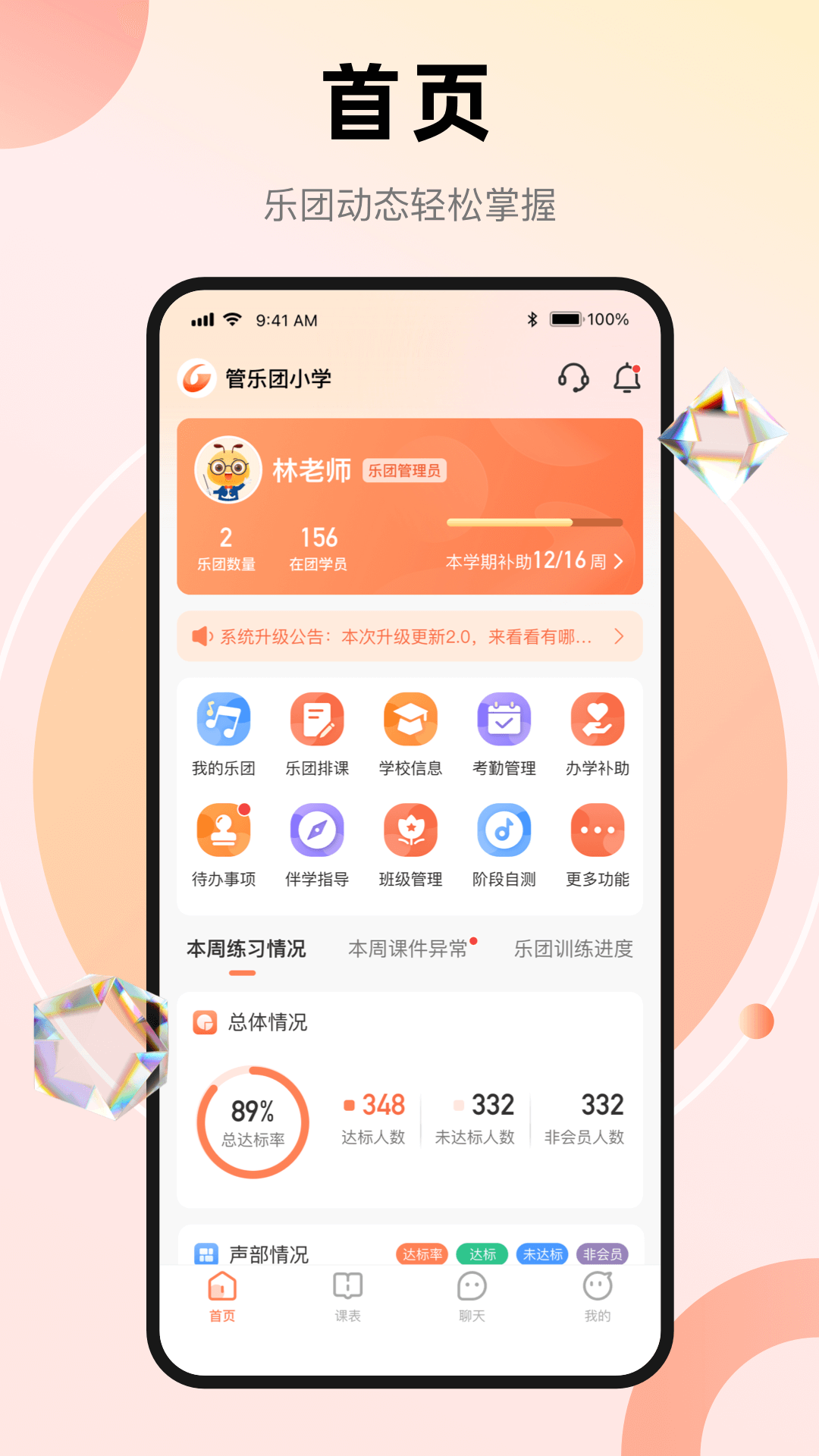 管乐团管理端截图
