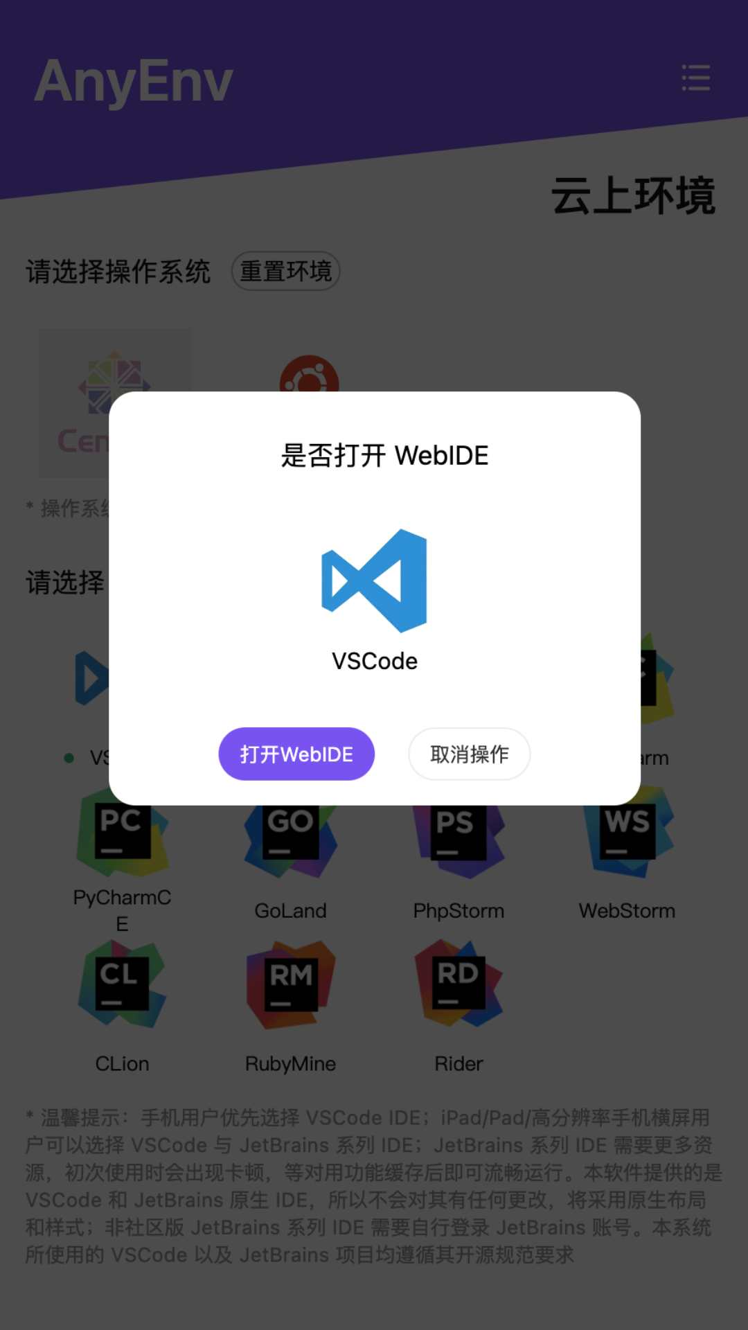 Anyenv云在线编程截图