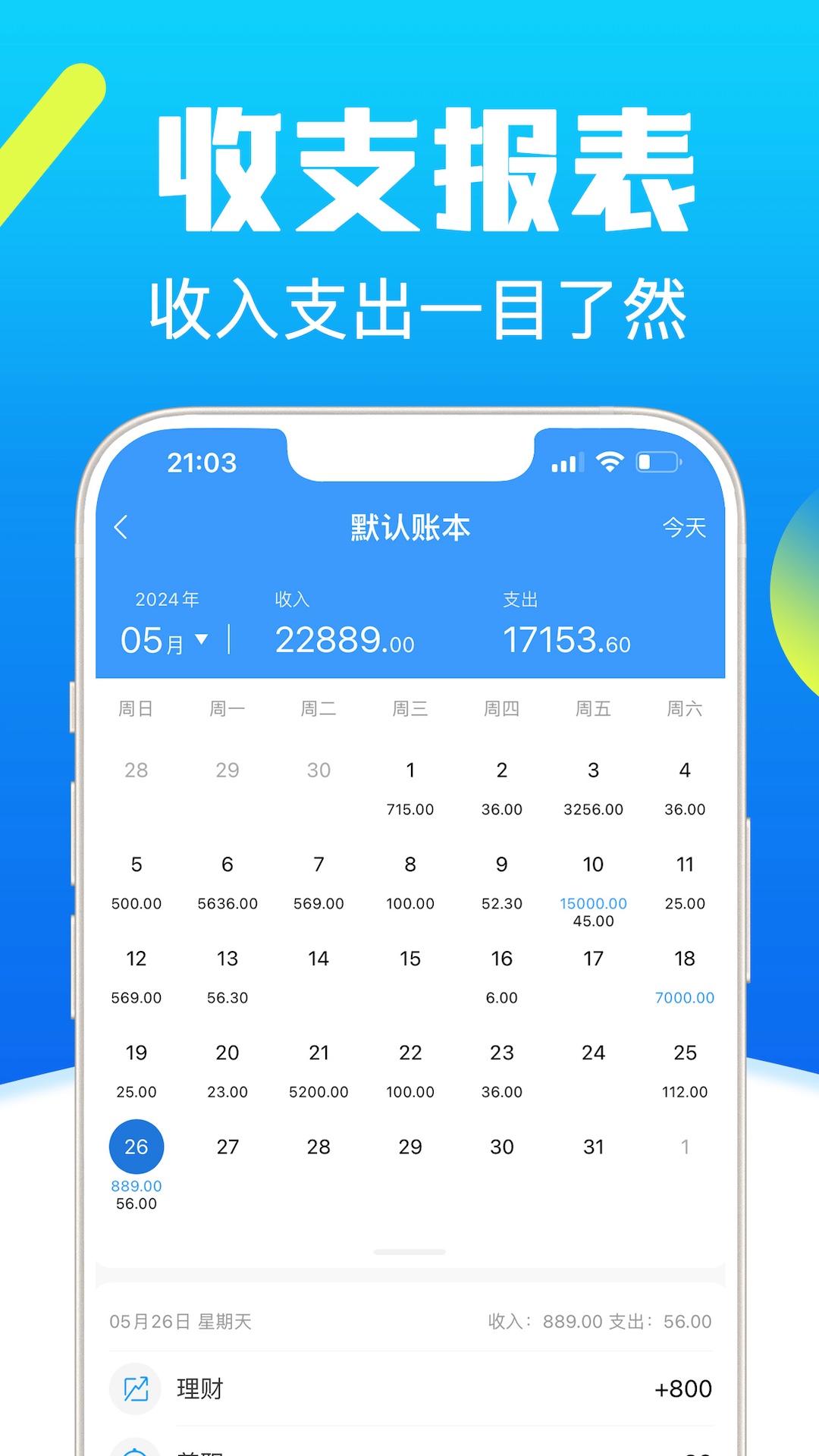 钱钱记账截图