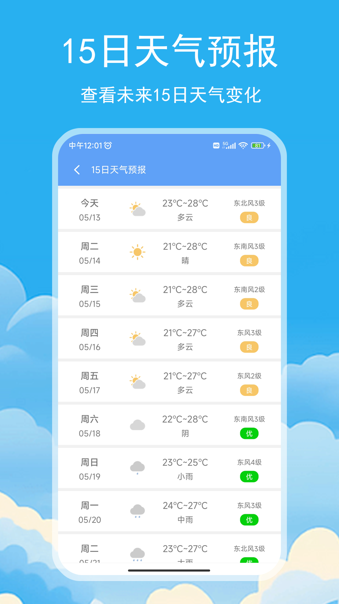 松鼠天气截图