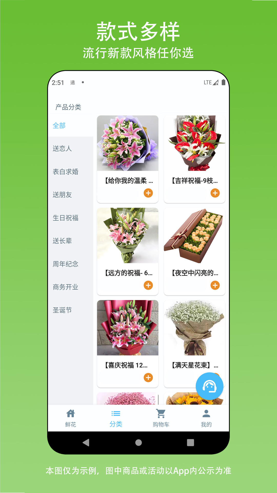 递微鲜花网截图