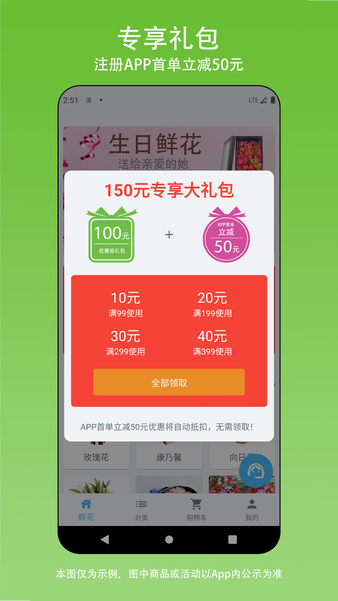 递微鲜花网截图
