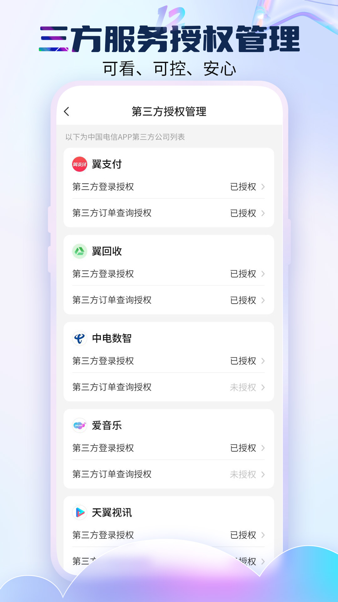 电信营业厅截图