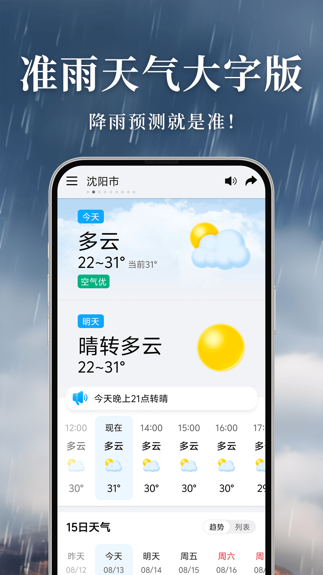 准雨天气大字版截图
