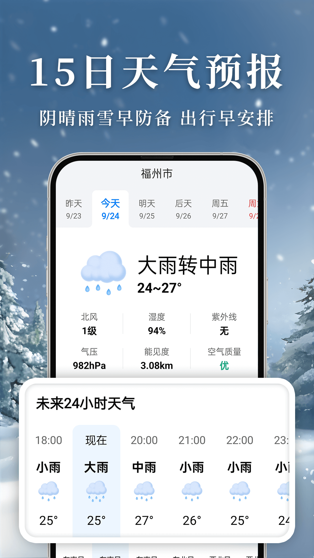 准雨天气大字版截图