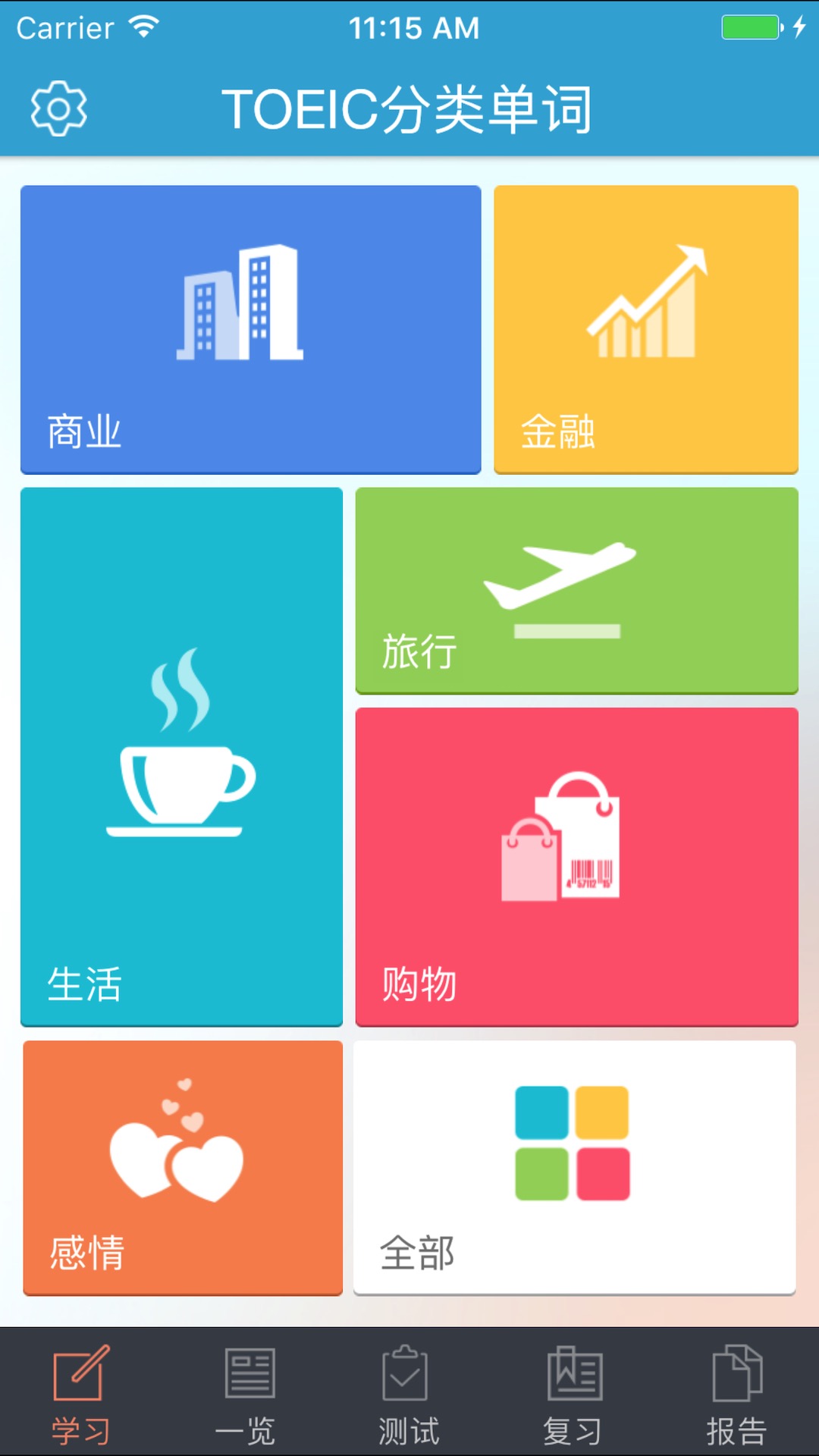 TOEIC分类单词截图