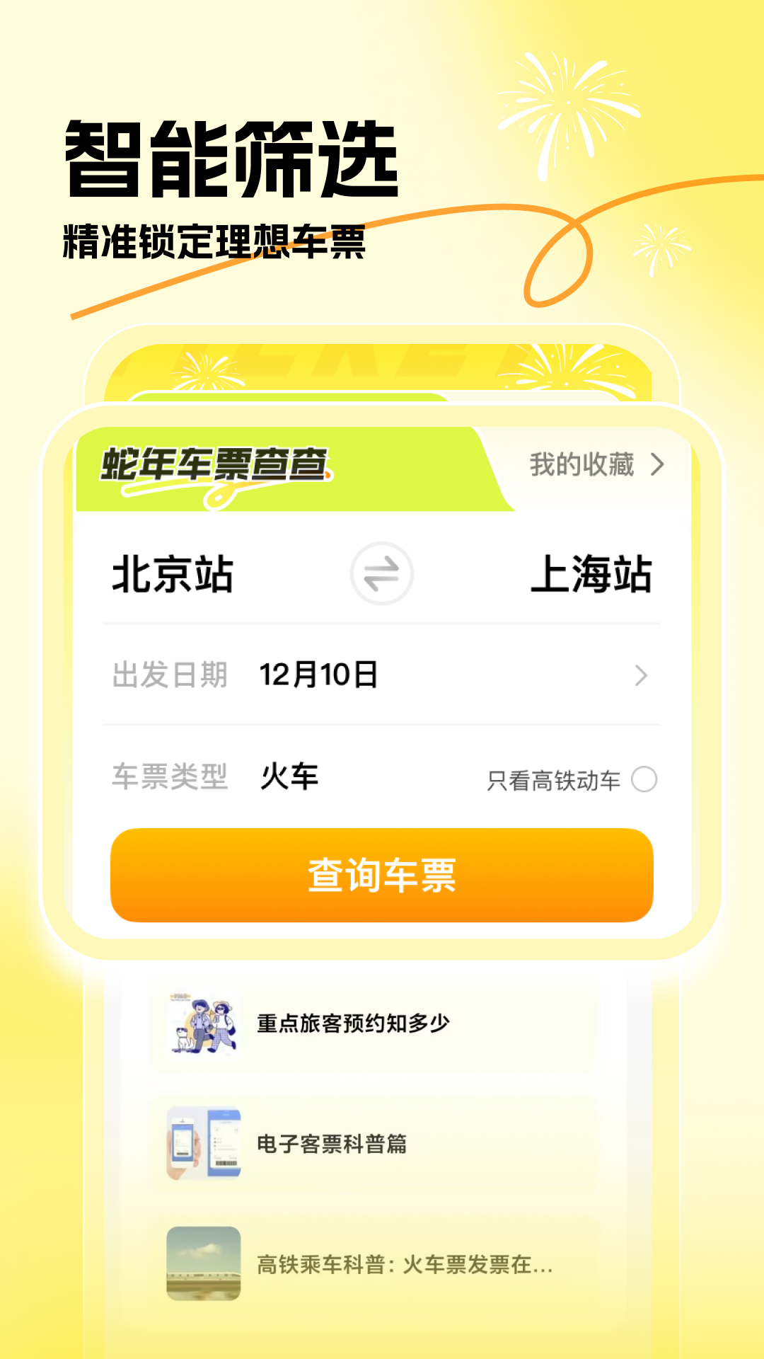 蛇年车票查查截图