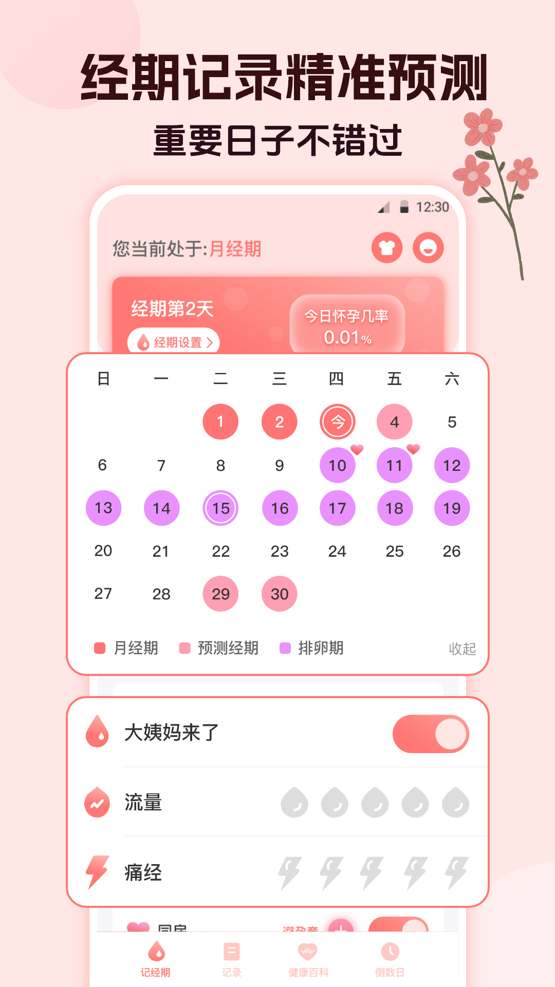 经期大姨妈助手截图