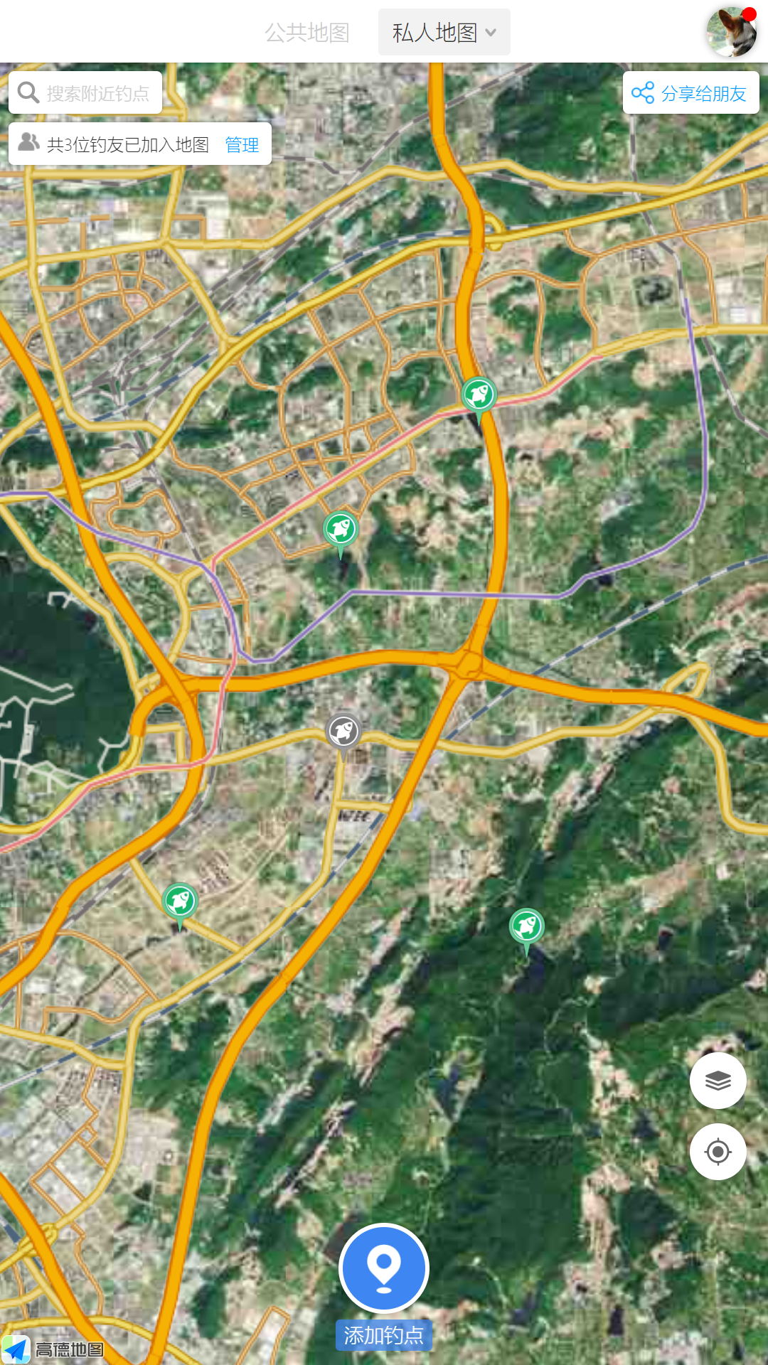 享钓钓点地图截图