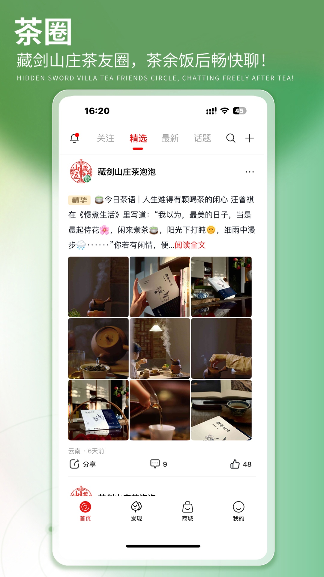 藏剑山庄茶泡泡截图