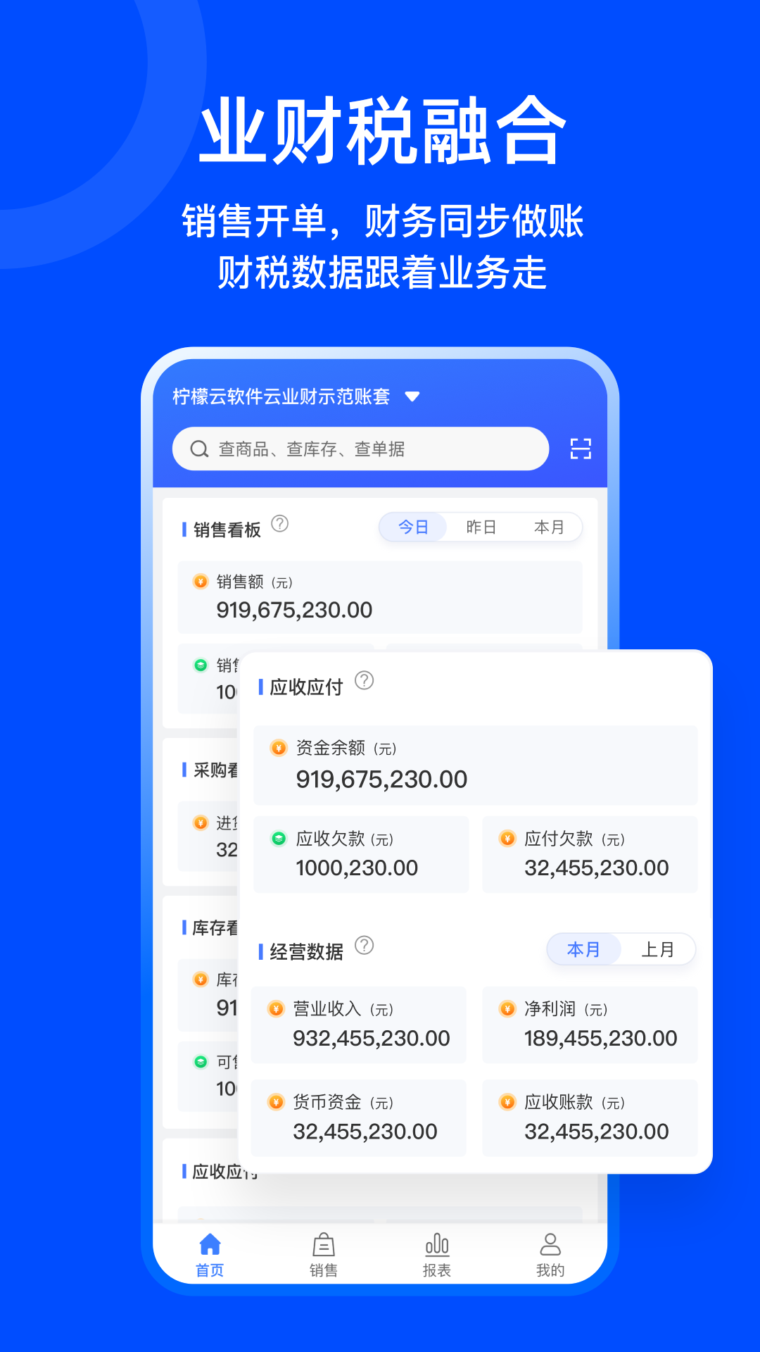 柠檬云业财截图