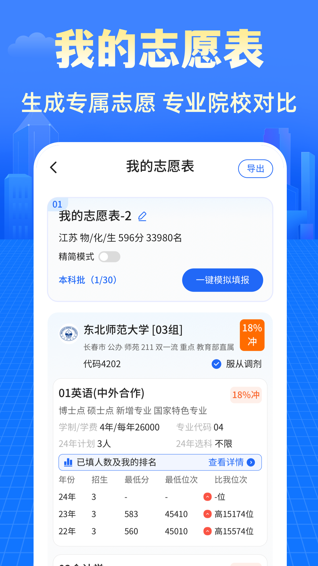 阳光志愿2025高考网截图