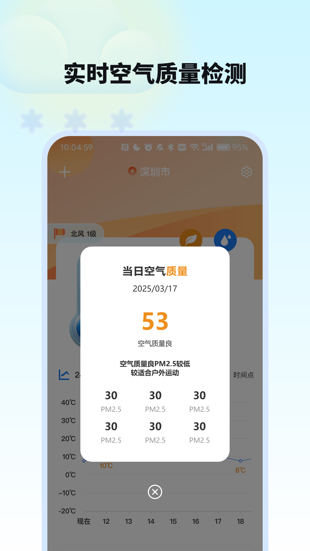 室内外温度计截图