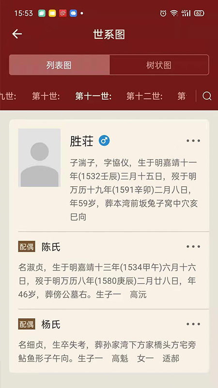 藤云家谱截图