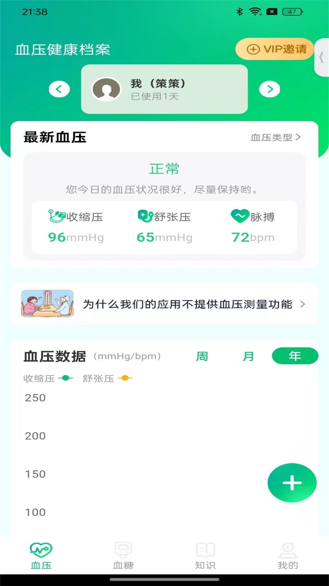 血压健康档案截图
