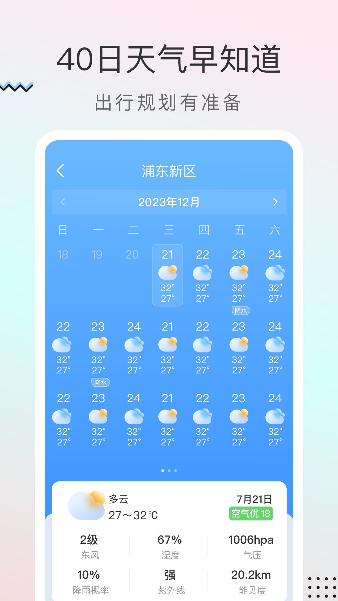 雨迹天气截图