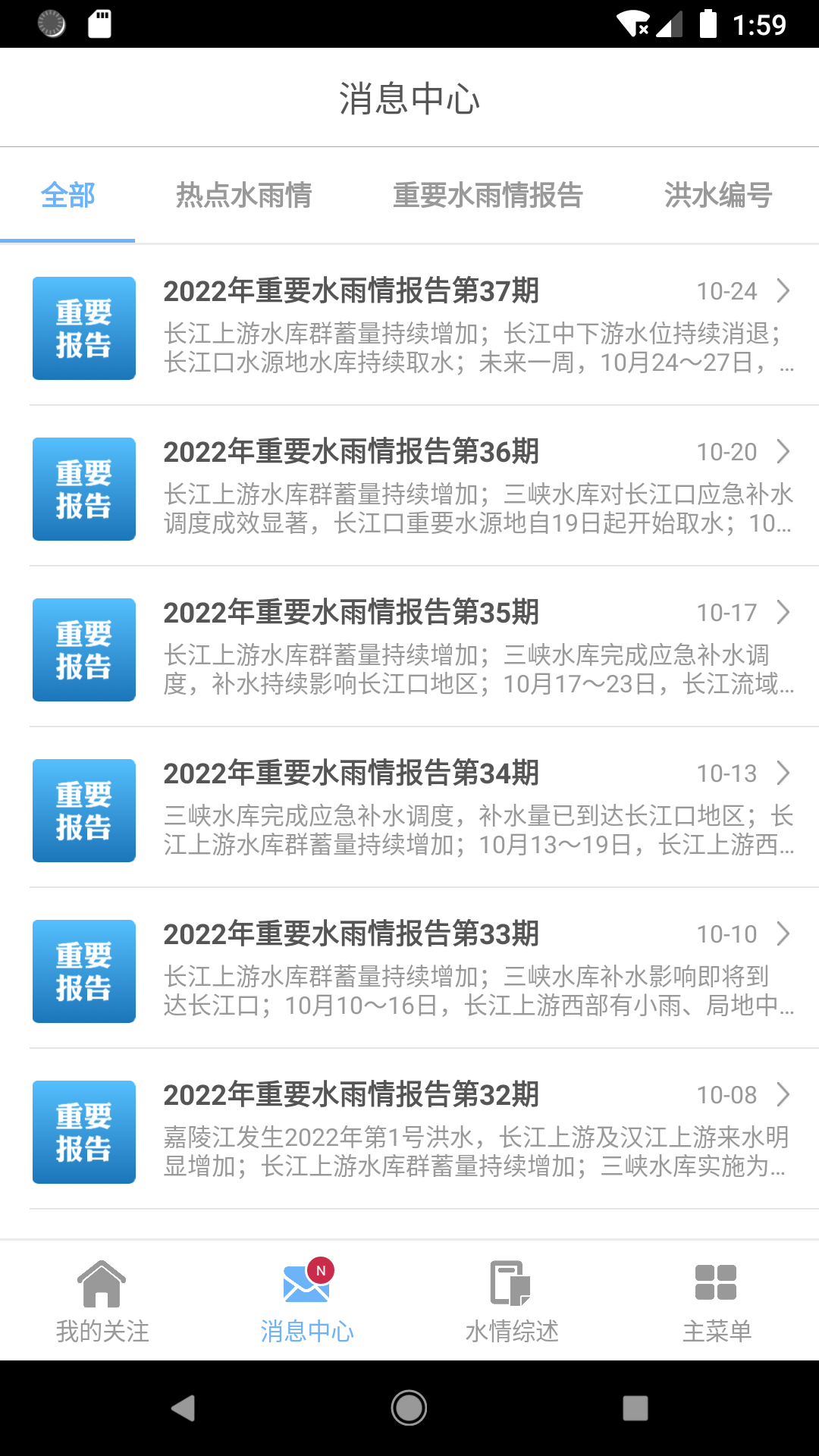 长江水情专业版截图