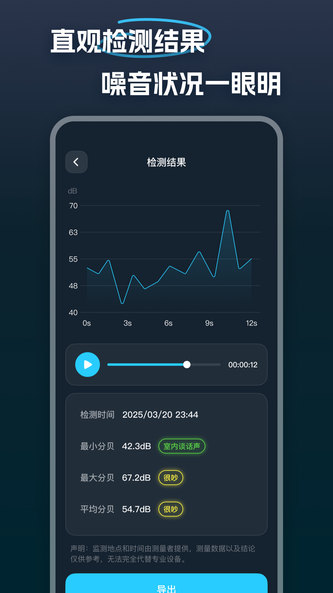 专业分贝噪音检测截图