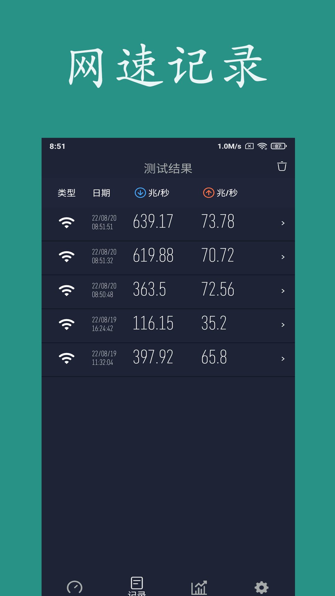 网速测试截图