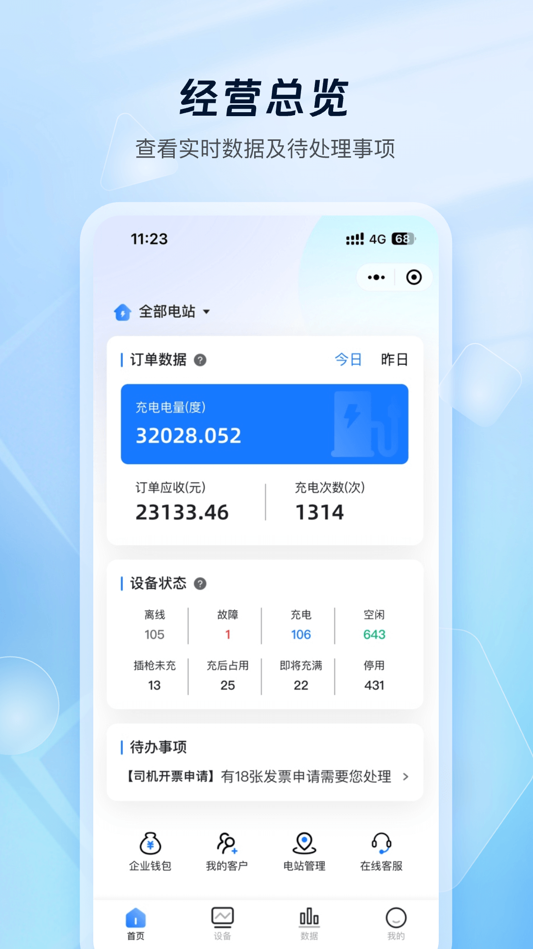 云快充商家管理截图