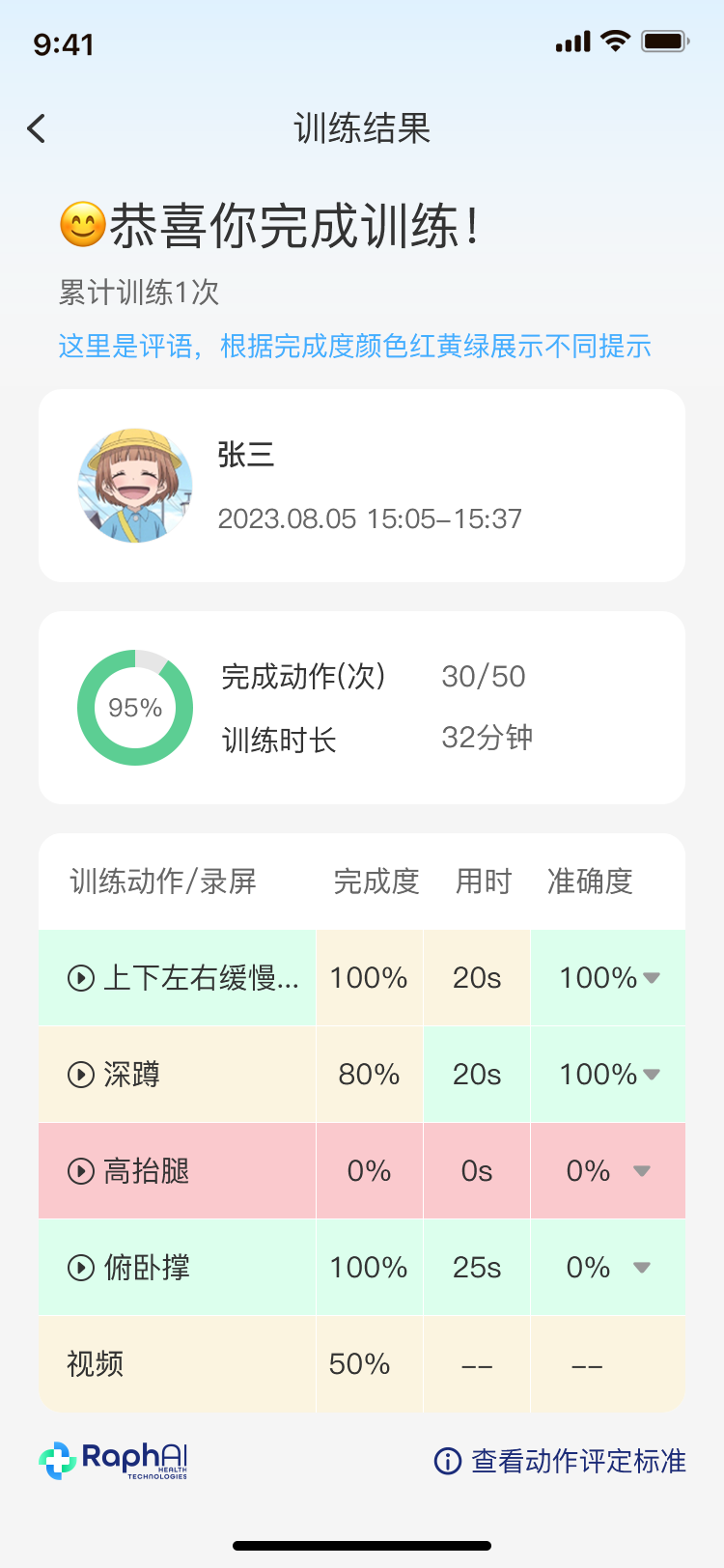 康复运动处方截图
