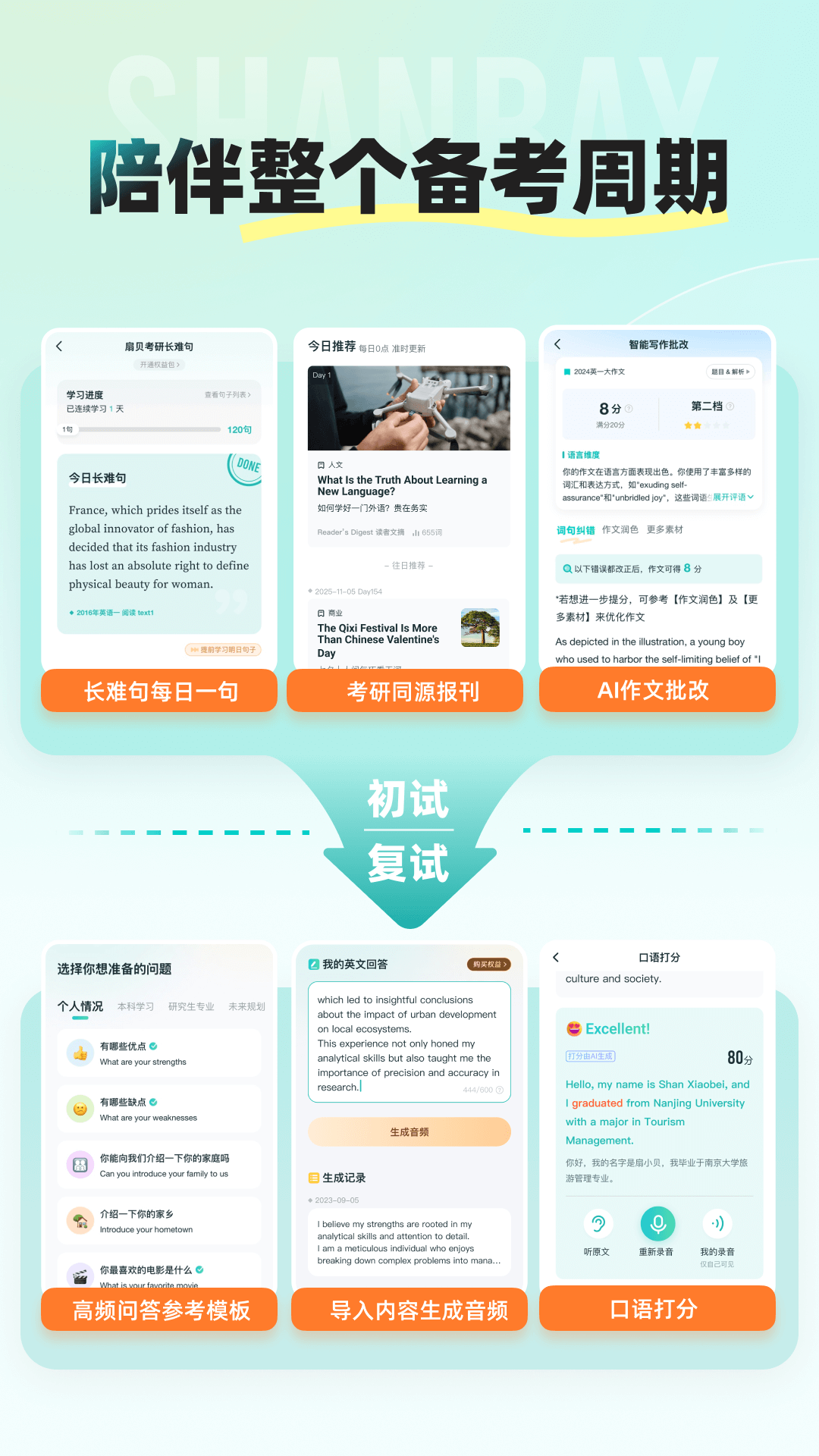 扇贝考研截图