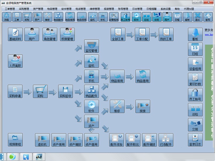 会贤电脑资产管理系统截图