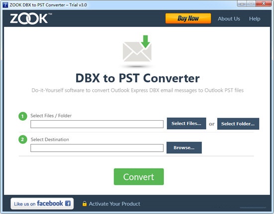 ZOOK DBX to PST Converter截图