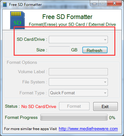 Free SD Formatter截图