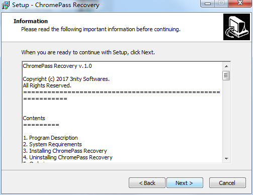 ChromePass recovery截图