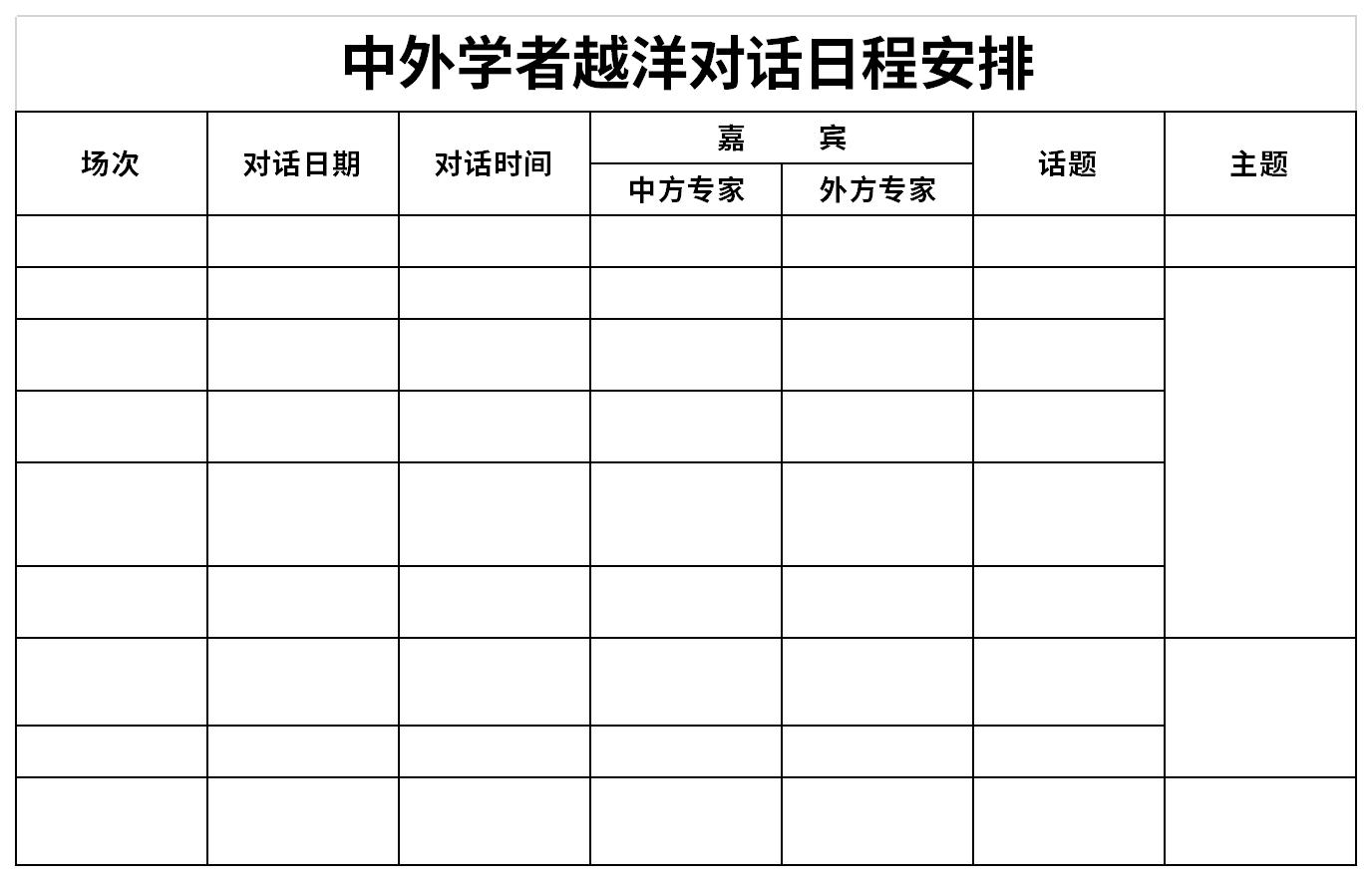 中外学者越洋对话日程安排表截图