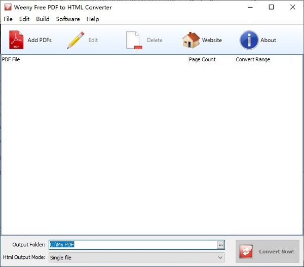 Weeny Free PDF to HTML Converter截图