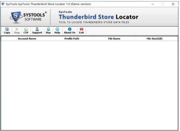 SysTools Thunderbird Store Locator截图