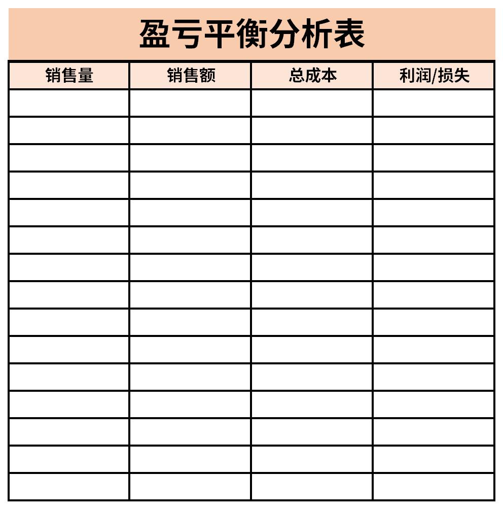 盈亏平衡分析表excel模板免费下载由下载之家为您提供,源文件为xlsx