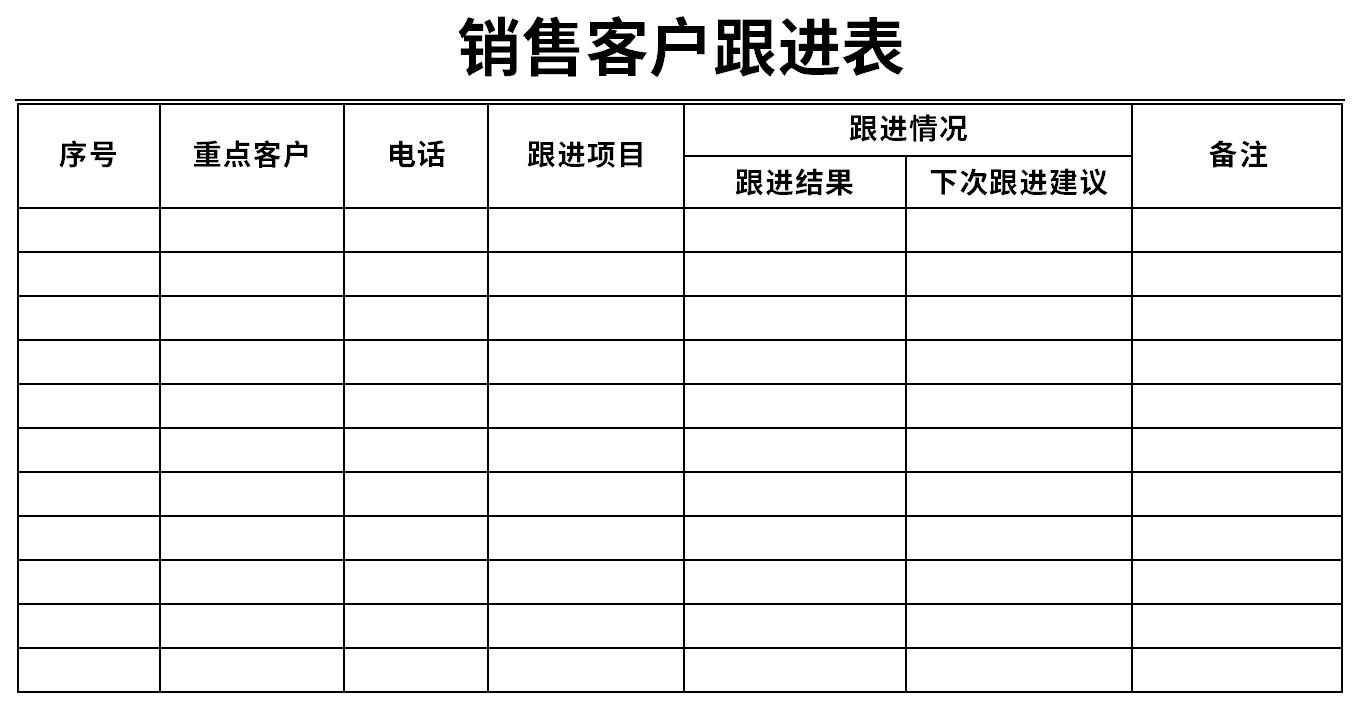 进店客户明细表模板图片